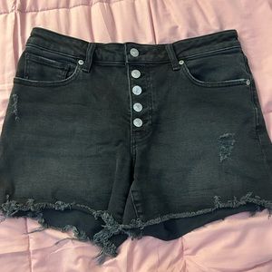 Express, mid-rise denim shorts, size 8